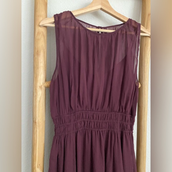 Abercrombie High Neck Midi Dress - Dark Purple / M - Picture 2 of 4